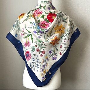 Vintage Echo Signature Silk Floral Scarf Wrap